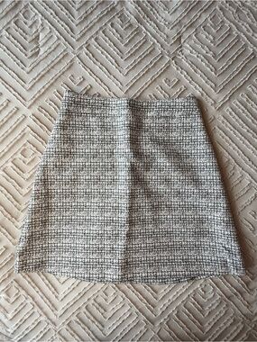 Express Black and White Tweed Mini Skirt | 4
